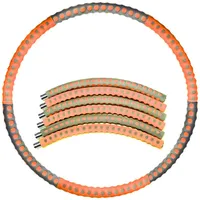 VCXZ Hula Hoops für Erwachsene, 2-6 kg gewichteter Hula Hoop 6 Abschnitte Abnehmbarer Edelstahl Fitness Hula Hoop, Schaumstoffpolsterung Fitness Hula Hoops,E