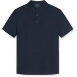 Olymp Poloshirt aus Leinen-Elasthan-Mix, marine, M,