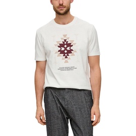 s.Oliver T-Shirt mit großem Frontprint weiß XXL