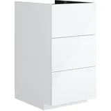 neoro n50 Unterschrank B: 40 cm, mit 3 Auszügen, BN0450WH