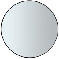 BLOMUS Wandspiegel Rim, Badezimmerspiegel, Dekospiegel, Stahl pulverbschichtet, farbiges Glas, Black, 50 cm,