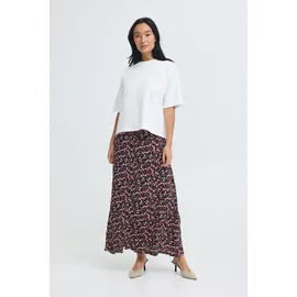 Oxmo Midirock Damen Floral Lila/Pink 38
