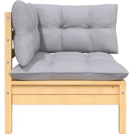 vidaXL Garten-Lounge-Set 8-tlg. grau Kiefer