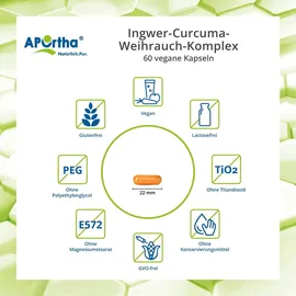 APOrtha Ingwer-Curcuma-Weihrauch-Komplex Kapseln 60 St.