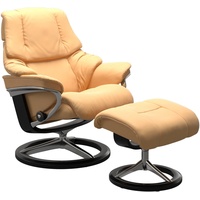 Stressless Fußhocker STRESSLESS "Reno" Hocker Gr. Gr. B/H/T, Material Bezug, Material Gestell, gelb (yellow) Fußhocker