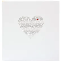 Goldbuch 08080 Hochzeitsalbum Love, Album für Fotos & Bilder, 30 x 31 cm, Fotoalbum mit 60 weiße Seiten mit Pergamin-Trennblättern, Beschichtetes Papier mit Silber- und Goldprägung, Perlmutt
