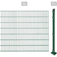 Arvotec Doppelstabmattenzaun EASY 143 zum Aufschrauben, (Set, 53-St), Zaunhöhe 143 cm, Zaunlänge 2 - 60 m grün 52 m x 143 cm