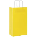 vidaXL Papiertragetaschen 250 Stk mit Henkeln Gelb 21x11x36 cm 4102009