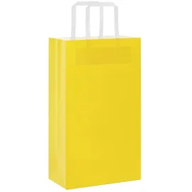 vidaXL Papiertragetaschen 250 Stk mit Henkeln Gelb 21x11x36 cm 4102009