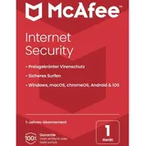 McAfee Internet Security 2025 1 Gerät 1 Jahr DE Win Mac Android iOS