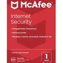 McAfee Internet Security 2025 1 Gerät 1 Jahr DE Win Mac Android iOS