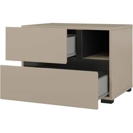 OTTO home Schlafzimmer-Set Cross, moderne, grifflose Optik, FSC-zertifiziert, (4-tlg., Bett 180x200cm, 2 Nachtkommoden, Schrank 2-oder 4-türig), Komplettschlafzimmer-Set braun
