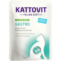 Katzen - Nassfutter KATTOVIT Feline Diet Gastro Pute & Reis, 85 g