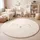 The CarPET Elisa Kids", Teppich für Kinderzimmer Kinderteppich, Spielteppich, Pflegeleicht, strapazierfähige, Creme, 120 cm Rund