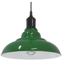 VidaXL Pendelleuchte Höhenverstellbar E27 Grün Glänzend Ø 31 cm