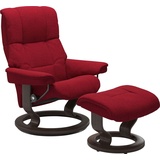 Stressless Relaxsessel STRESSLESS Mayfair Sessel Gr. ROHLEDER Stoff Q2 FARON, Classic Base Wenge, Relaxfunktion-Drehfunktion-PlusTMSystem-Gleitsystem, B/H/T: 79 cm x 101 cm x 73 cm, rot (red q2 faron) Lesesessel und Relaxsessel