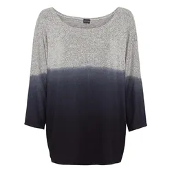 bonprix Oversize-Shirt mit Farbverlauf, grau, 40/42 (M), Viskose