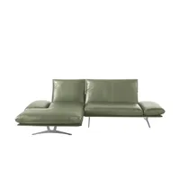 KOINOR Ecksofa Echtleder Francis ¦ grün ¦ Maße (cm): B: 284 H: 93 T: 159.0