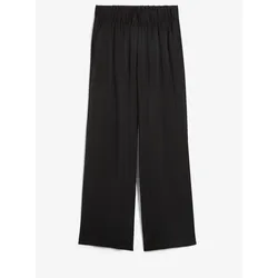 bonprix Leichte Palazzo-Hose aus strukturiertem Material, schwarz, 54
