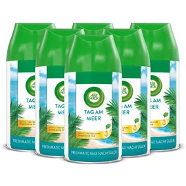 Airwick Air Wick Freshmatic Max – Nachfüller Set – Automatisches Raumspray – Raumduft Tag am Meer – 6 x 250 ml Nachfüller