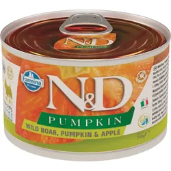 FARMINA N&D Wildschwein, Kürbis & Apfel Adult Nassfutter Mini 140 g