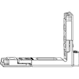 Maco Falzecklagerband POWER Versatz 9 mm 150 kg silber links (215807)