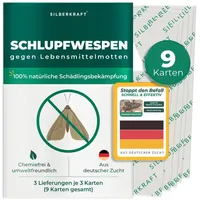 Silberkraft Schlupfwespen gegen Lebensmittelmotten: 3 Lieferungen je 3 Karten
