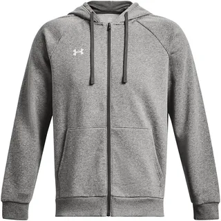 Under Armour Rival Fleece Kapuzenjacke Herren 025 castlerock light heather/white XXL