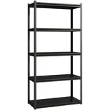[en.casa] Schwerlastregal Stahl 90x40x183 cm Schwarz/Silber