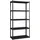 [en.casa] Schwerlastregal Stahl 90x40x183 cm Schwarz/Silber