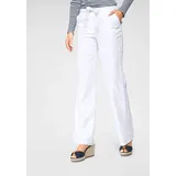Aniston CASUAL Leinenhose ANISTON CASUAL figurumspielend lang Weiß 44
