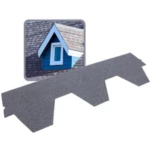 DAPRONA Dachschindeln Hexagonal Muster 1m x 32cm, Bitumen Grau