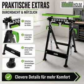 Trutzholm Klappbock Metall Stahl grün höhenverstellbar