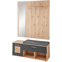 Innostyle Garderobenset »Fun«, Gr. (B/H/T) 126x193x38cm, 2-teilig: Sitzbank mit