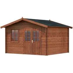 Gartenhaus PALMAKO "Valentine", braun, ohne Dacheindeckung, Holz, Gartenhäuser, 11 qm