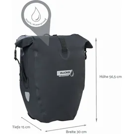 Büchel Fahrradtasche Gepäckträgertasche schwarz
