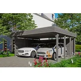 SKANHOLZ Carport Friesland Set 3 Schiefergrau 557 x 555 cm