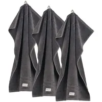 GANT Gästetuch 3er Pack 'Premium Towel' Dunkelgrau
