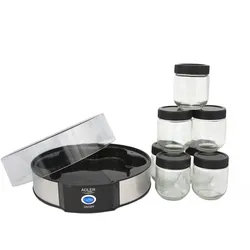 Adler AD4476 - Joghurtbereiter 1,4 Liter Fassungsvermögen, 7 Gläser 200ml, schwarz