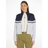 Tommy Hilfiger Sweatjacke »BLOCKED STRIPE REG ZIPTHRU HWK«, blau