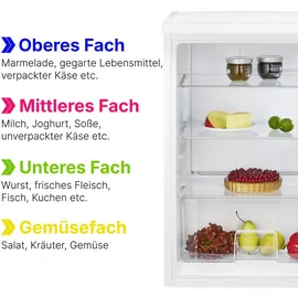 Bomann VS 2195 Kühlschrank (133 l, 845 mm hoch, Weiß)