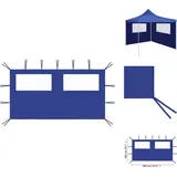 Vidaxl - Pavillon-Rahmen - Living Pavillon-Seitenwand mit Fenstern 4x2 m Blau - Blau