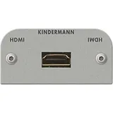 Kindermann 7441000542 HDMI Ethernet Blende mit Kabel Buchse auf Buchse, 54 alu ...