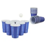 Relaxdays Plastikbecher 0,473 l Blau 200 St.