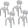 Hti-Living Stuhl Anella Polyester braun 4er Set