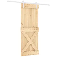 vidaXL Schiebetür rechts 80 x 210 cm Braun/Weiß