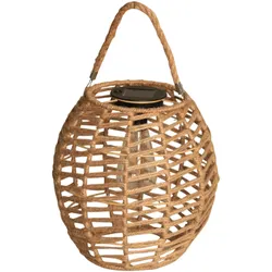 Außen-Tischleuchte LUXFORM "Solar-Tischlampe - Tortoli - LED - 15 Lumen", beige (natural rope), Lampen, Solarbetrieben