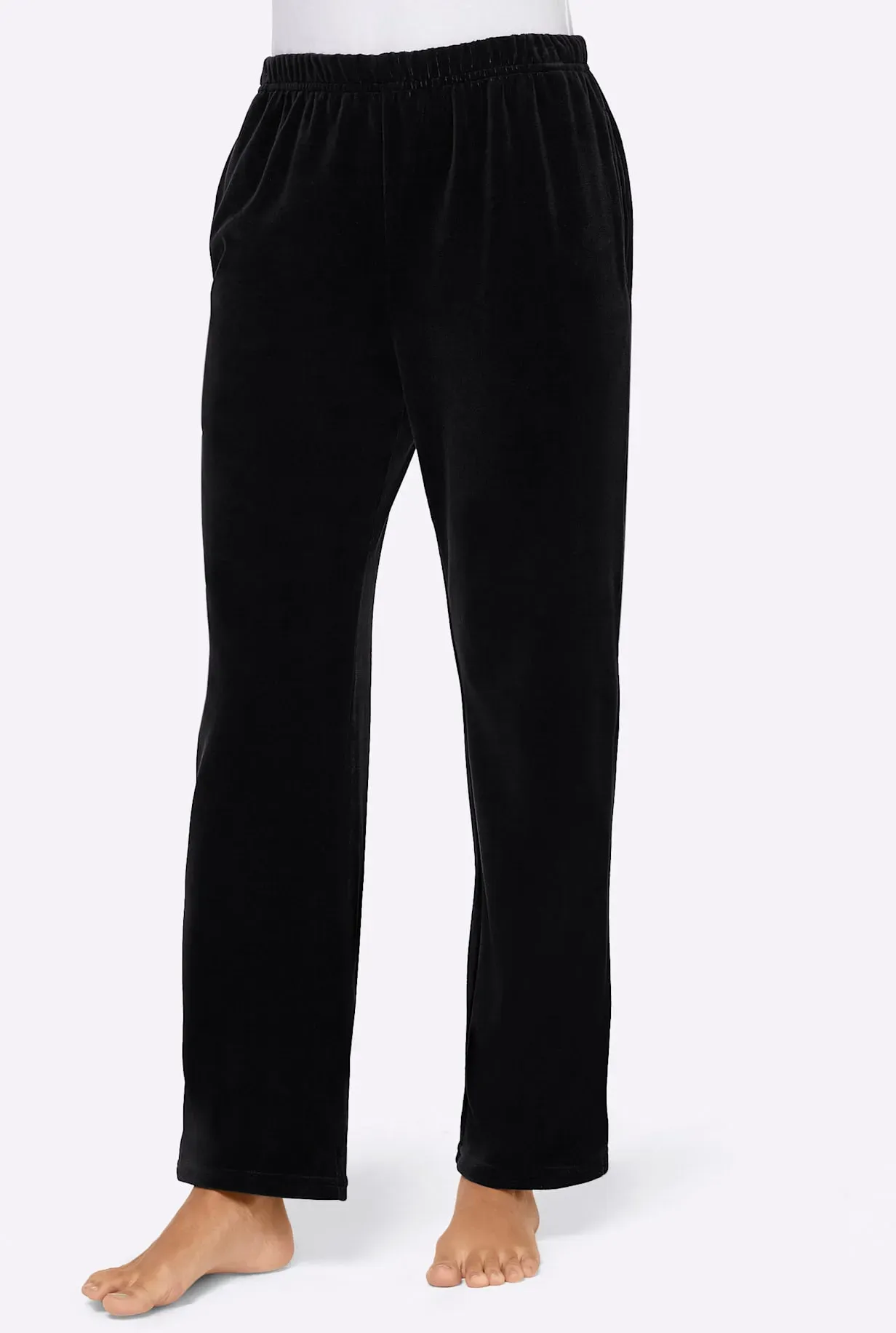 Nickihose FEEL GOOD, Damen, Gr. 20/21, Kurzgrößen, schwarz, 80% Baumwolle, 20% Polyester, unifarben, Hosen