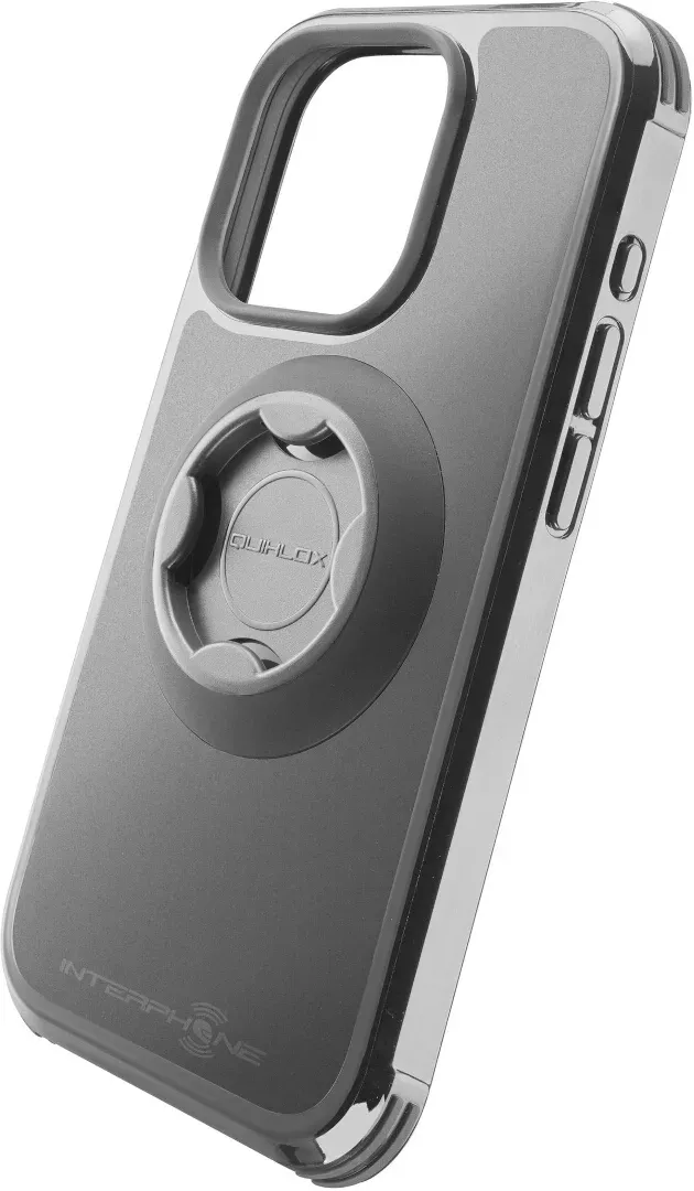 Interphone Quiklox Smartphonehülle iPhone 15 Pro Max Handyhülle, schwarz