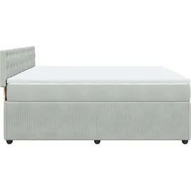 vidaXL Boxspringbett 180 x 200 cm Hellgrau
